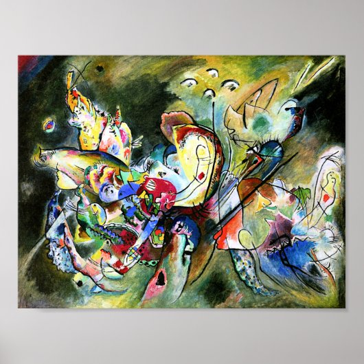 Kandinsky - Troubled, kleurrijk abstract Poster (Voorkant)