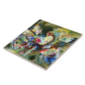 Kandinsky - Troubled, kleurrijk schilderij, Tegeltje (Zijkant)