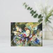 Kandinsky - Troubled, kleurrijke abstracte kunst, Briefkaart (Staand voorkant)