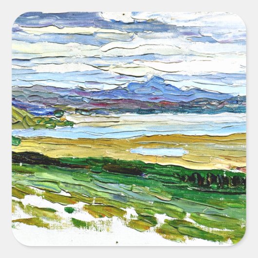 Kandinsky - Tunis, de baai Vierkante Sticker (Voorkant)