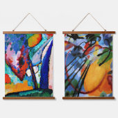 Kandinsky - Twee beroemde kleurrijke abstracte sch Hangend Wandkleed (Dubbel)