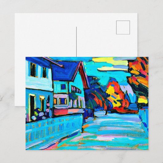 Kandinsky - Twee Huizen Briefkaart (Voorkant / Achterkant)