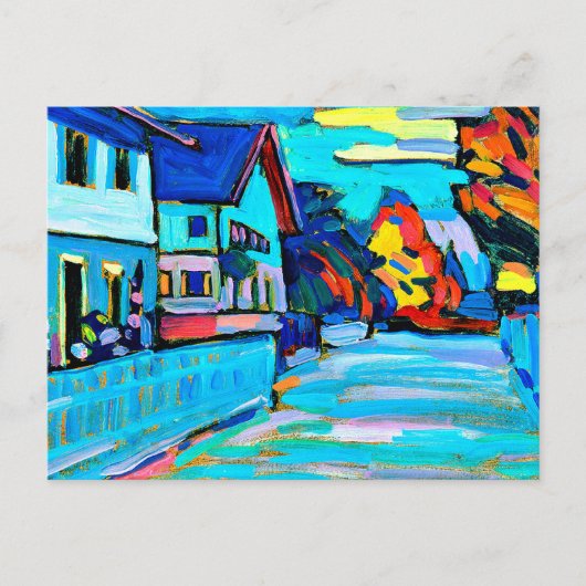 Kandinsky - Twee Huizen Briefkaart (Voorkant)