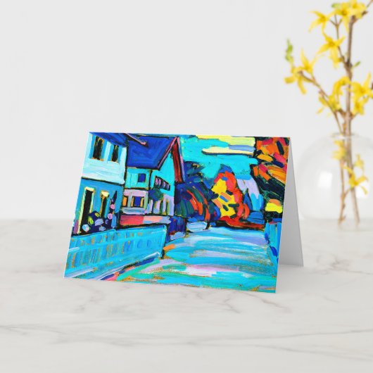 Kandinsky - Twee huizen Kaart (Gele Bloem)