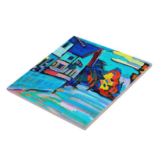 Kandinsky - Twee huizen Tegeltje (Zijkant)