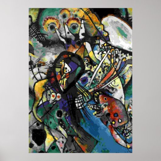 Kandinsky - Twee ovalen Poster (Voorkant)