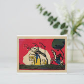 Kandinsky - Twee riders tegen een rode achtergrond Briefkaart (Staand voorkant)