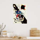 Kandinsky - Twee zwarte spots Poster (Keuken)