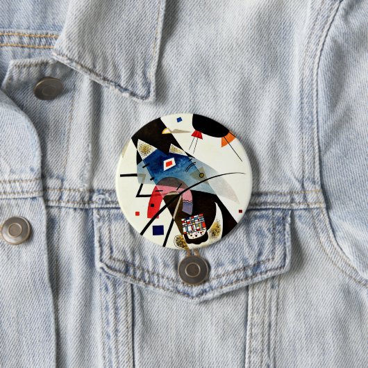 Kandinsky - Twee zwarte spots Ronde Button 7,6 Cm (In situ)