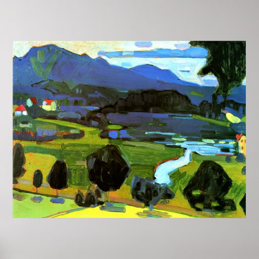 Kandinsky - Uitzicht over het Staffelsee Poster (Voorkant)