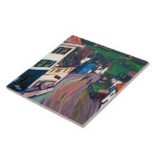 Kandinsky - Uitzicht van het raam van de Griesbrau Tegeltje (Zijkant)