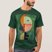 Kandinsky Upward Abstract Painting Green T-shirt (Voorkant)