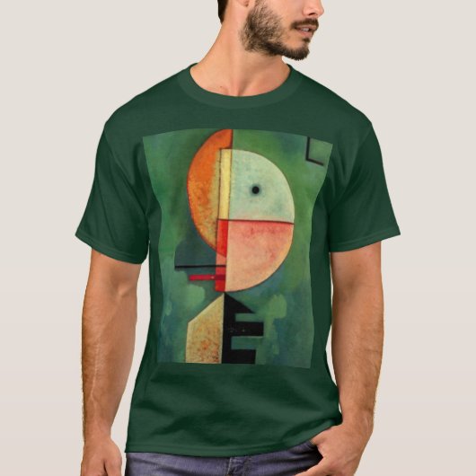 Kandinsky Upward Abstract Painting Green T-shirt (Voorkant)