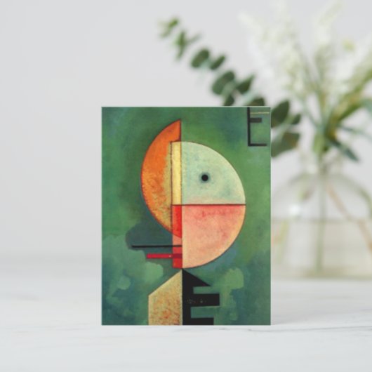 Kandinsky Upward Abstract schilderen Feestdagenkaart (Staand voorkant)