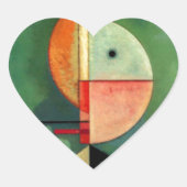 Kandinsky Upward Abstract schilderen Hart Sticker (Voorkant)