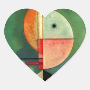 Kandinsky Upward Abstract schilderen Hart Sticker