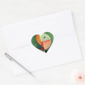 Kandinsky Upward Abstract schilderen Hart Sticker (Envelop)