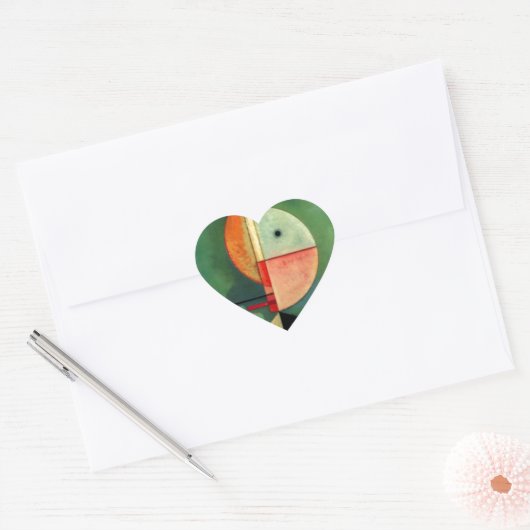 Kandinsky Upward Abstract schilderen Hart Sticker (Envelop)