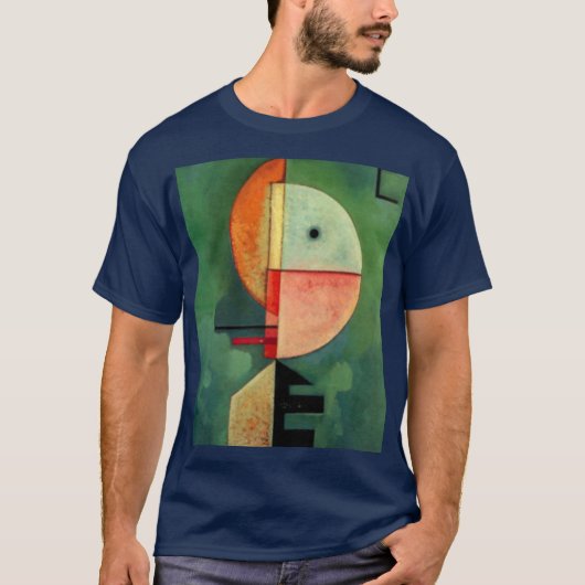 Kandinsky Upward Abstract schilderen Navy Blue T-shirt (Voorkant)