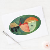 Kandinsky Upward Abstract schilderen Ovale Sticker (Envelop)