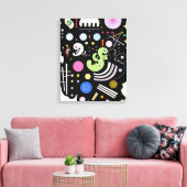 KANDINSKY - VARIEGATED BLACK (Noir bigarré) - 1935 Canvas Afdruk (Insitu (Woonkamer))