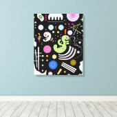 KANDINSKY - VARIEGATED BLACK (Noir bigarré) - 1935 Canvas Afdruk (Insitu (Houten vloer))