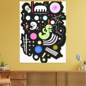 KANDINSKY - VARIEGATED BLACK (Noir bigarré) - 1935 Canvas Afdruk (Insitu (Woonkamer))