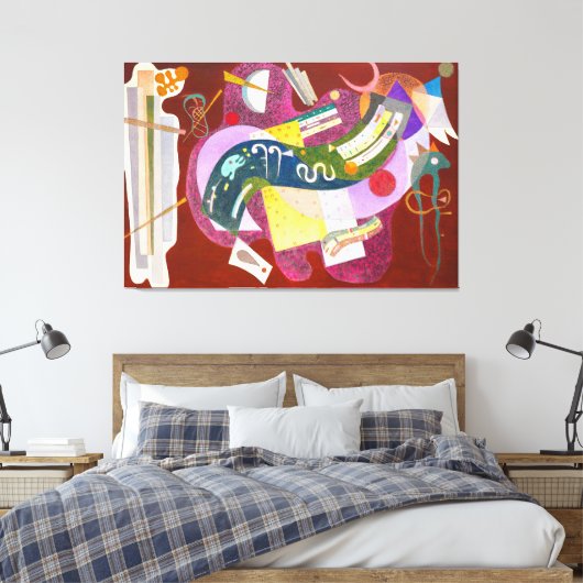 KANDINSKY - VARIEGATED BLACK (Noir bigarré) - 1935 Canvas Afdruk (Insitu (Slaapkamer))