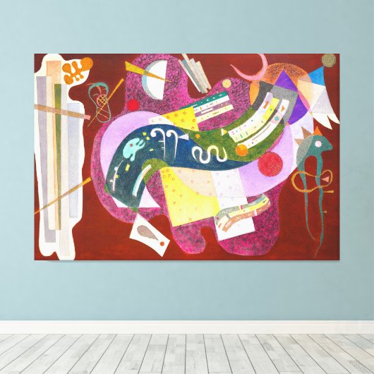 KANDINSKY - VARIEGATED BLACK (Noir bigarré) - 1935 Canvas Afdruk (Insitu (Houten vloer))