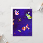 Kandinsky - Vaste vlucht, kleurrijke abstracte kun Kaart (Voorkant / Achterkant in situ)