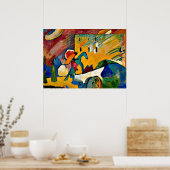Kandinsky: Verbetering 3, landschapsschilderij Poster (Keuken)