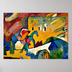 Kandinsky: Verbetering 3, landschapsschilderij Poster