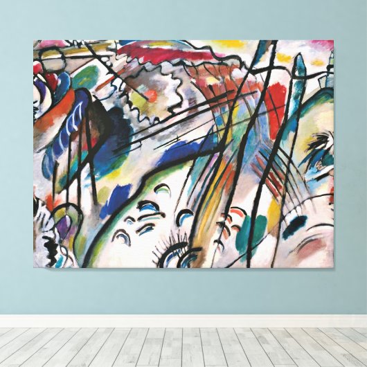 Kandinsky - Verbetering (tweede versie) Canvas Afdruk (Insitu (Houten vloer))