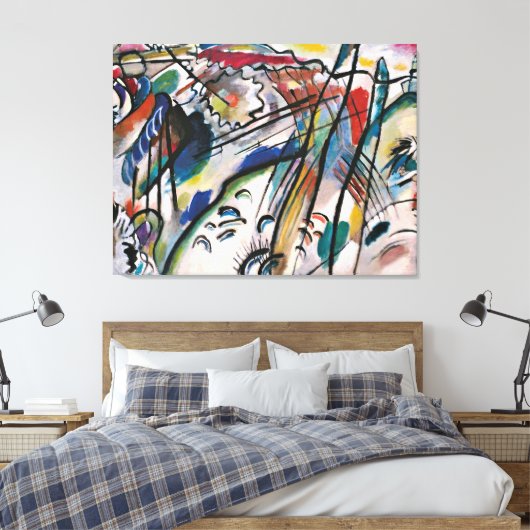 Kandinsky - Verbetering (tweede versie) Canvas Afdruk (Insitu (Slaapkamer))