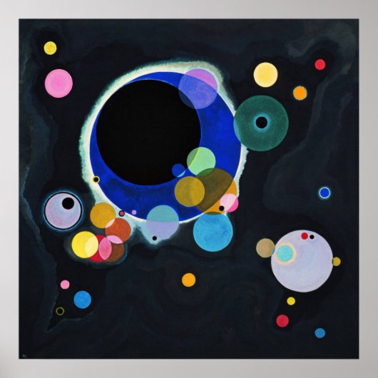 Kandinsky Verscheidene Circles Abstract Artwork Poster (Voorkant)