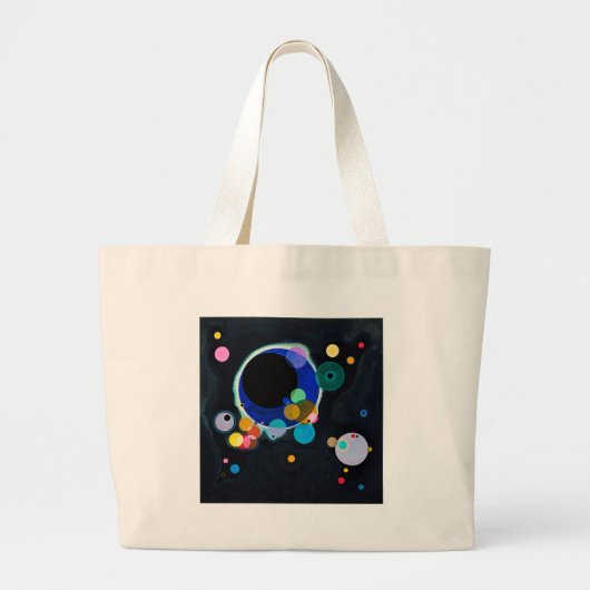 Kandinsky Verscheidene Circles Abstract Grote Tote Bag (Voorkant)