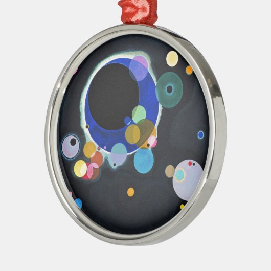 Kandinsky Verscheidene Circles Abstract Metalen Ornament (Links)