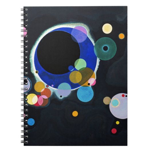 Kandinsky Verscheidene Circles Abstract Notitieboek (Voorkant)