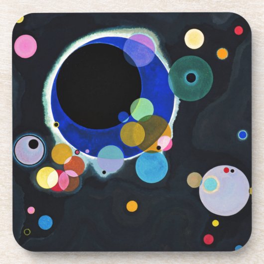 Kandinsky Verscheidene Circles Abstract Onderzetter (Voorkant)