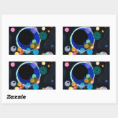 Kandinsky Verscheidene Circles Abstract Rechthoekige Sticker (Vel)