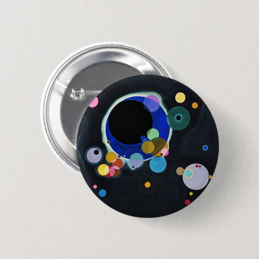 Kandinsky Verscheidene Circles Abstract Ronde Button 5,7 Cm (Voorkant /achterkant)