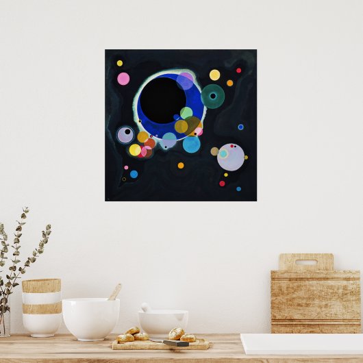 Kandinsky Verscheidene Circles Abstract schilderen Poster (Keuken)