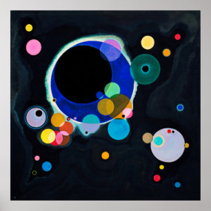 Kandinsky Verscheidene Circles Abstract schilderen Poster