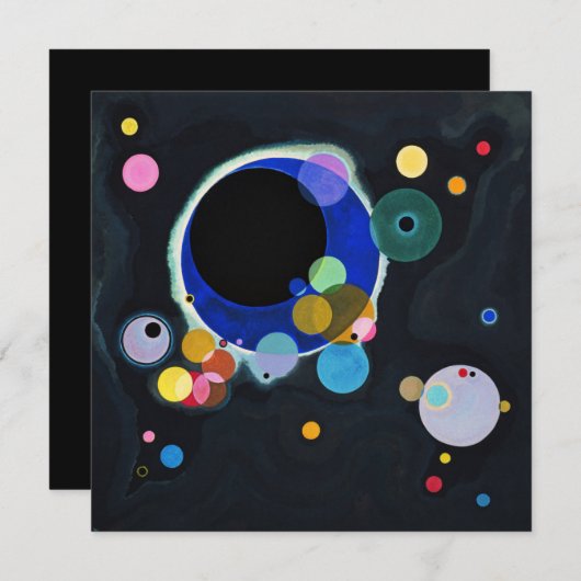 Kandinsky Verscheidene Circles Abstracte Kaart voo (Voorkant / Achterkant)