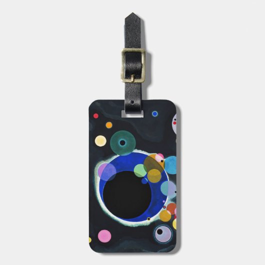 Kandinsky Verscheidene Circles Artwork Bagagelabel (Voorkant verticaal)