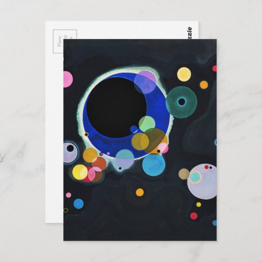 Kandinsky Verscheidene Circles Artwork Briefkaart (Voorkant / Achterkant)