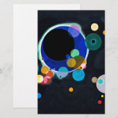 Kandinsky Verscheidene Circles Artwork Briefpapier (Voorkant / Achterkant)
