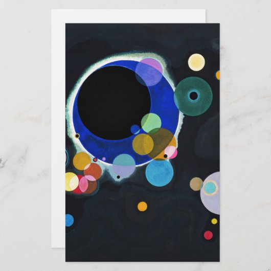 Kandinsky Verscheidene Circles Artwork Briefpapier (Voorkant / Achterkant)