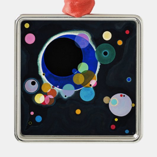 Kandinsky Verscheidene Circles Artwork Metalen Ornament (Voorkant)