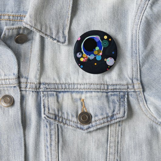 Kandinsky Verscheidene Circles Artwork Ronde Button 5,7 Cm (In situ)